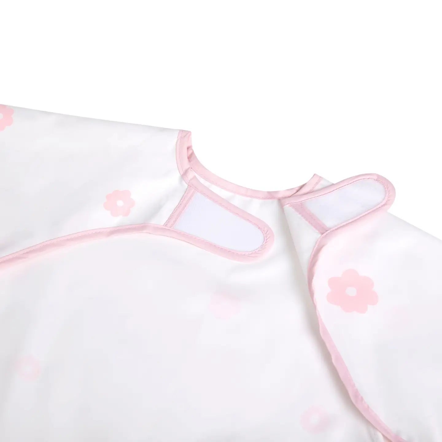 Smock Bib For Baby & Toddler Long Sleeve (Pink Flowers)