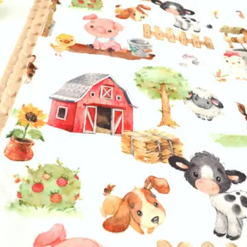 Honey Lemonade Baby & Toddler Minky Blanket (Farm Animals)