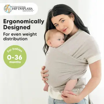 KeaBabies: Original Baby Wrap Carrier (Stone Grey)