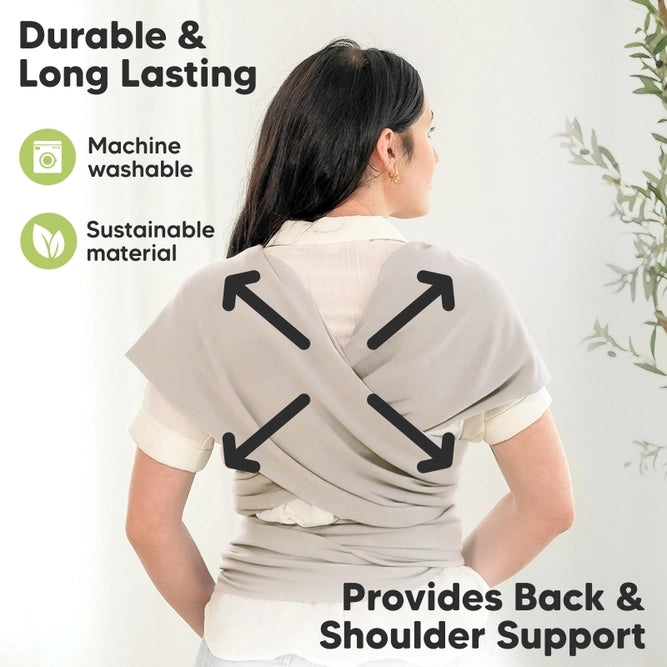 KeaBabies: Original Baby Wrap Carrier (Stone Grey)