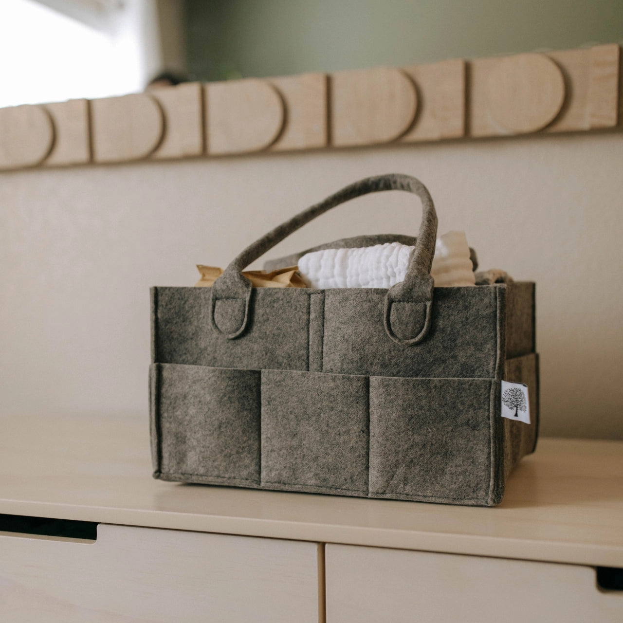 Diaper Caddy in (Peppercorn)
