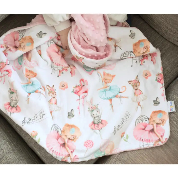 Honey Lemonade Baby & Toddler Minky Blanket (Ballerinas)