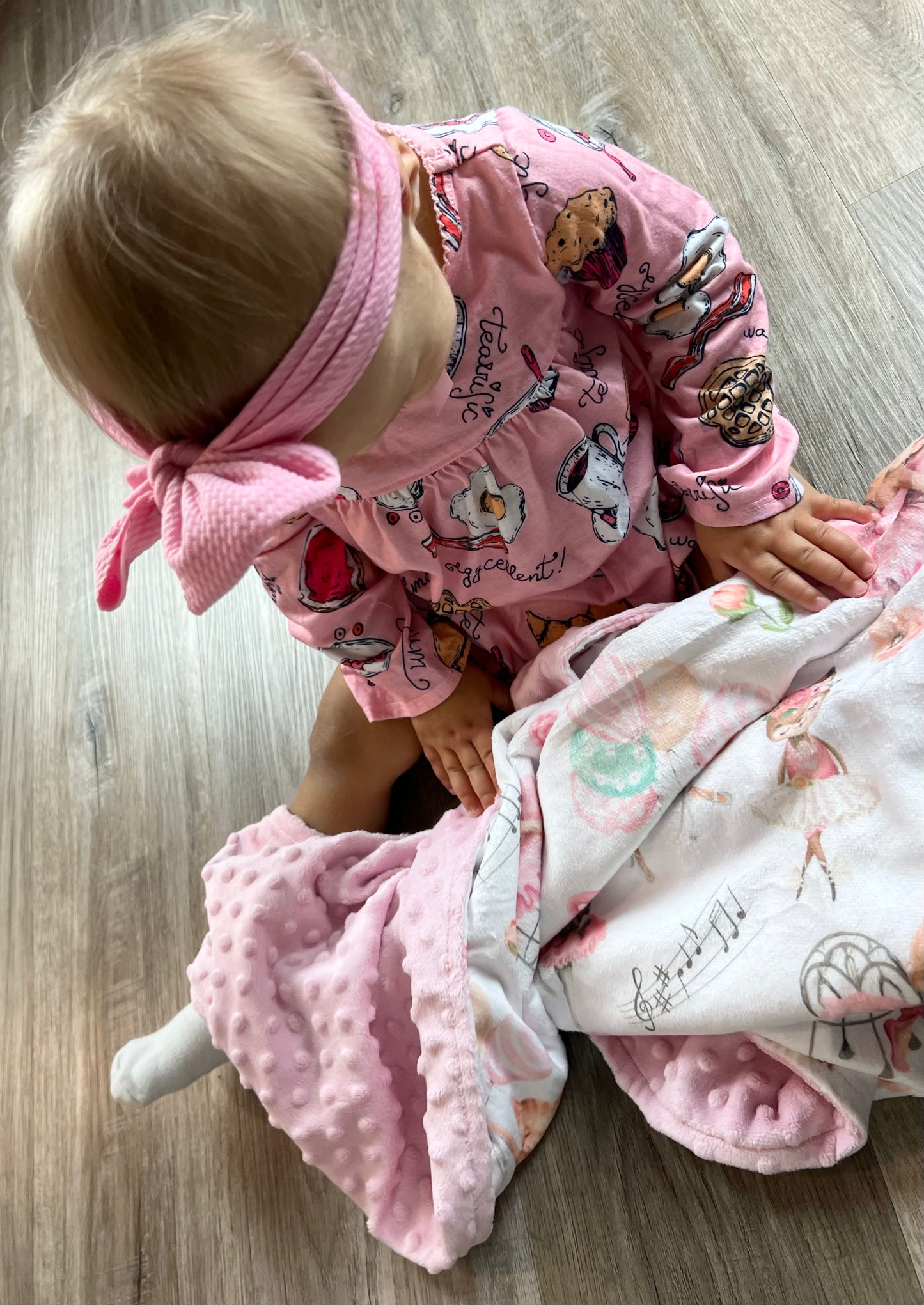 Honey Lemonade Baby & Toddler Minky Blanket (Ballerinas)