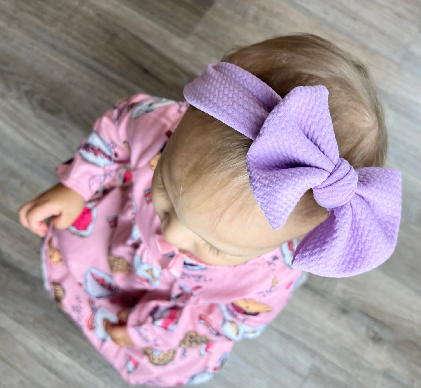 Solid Baby Headwrap Bow (Lilac)