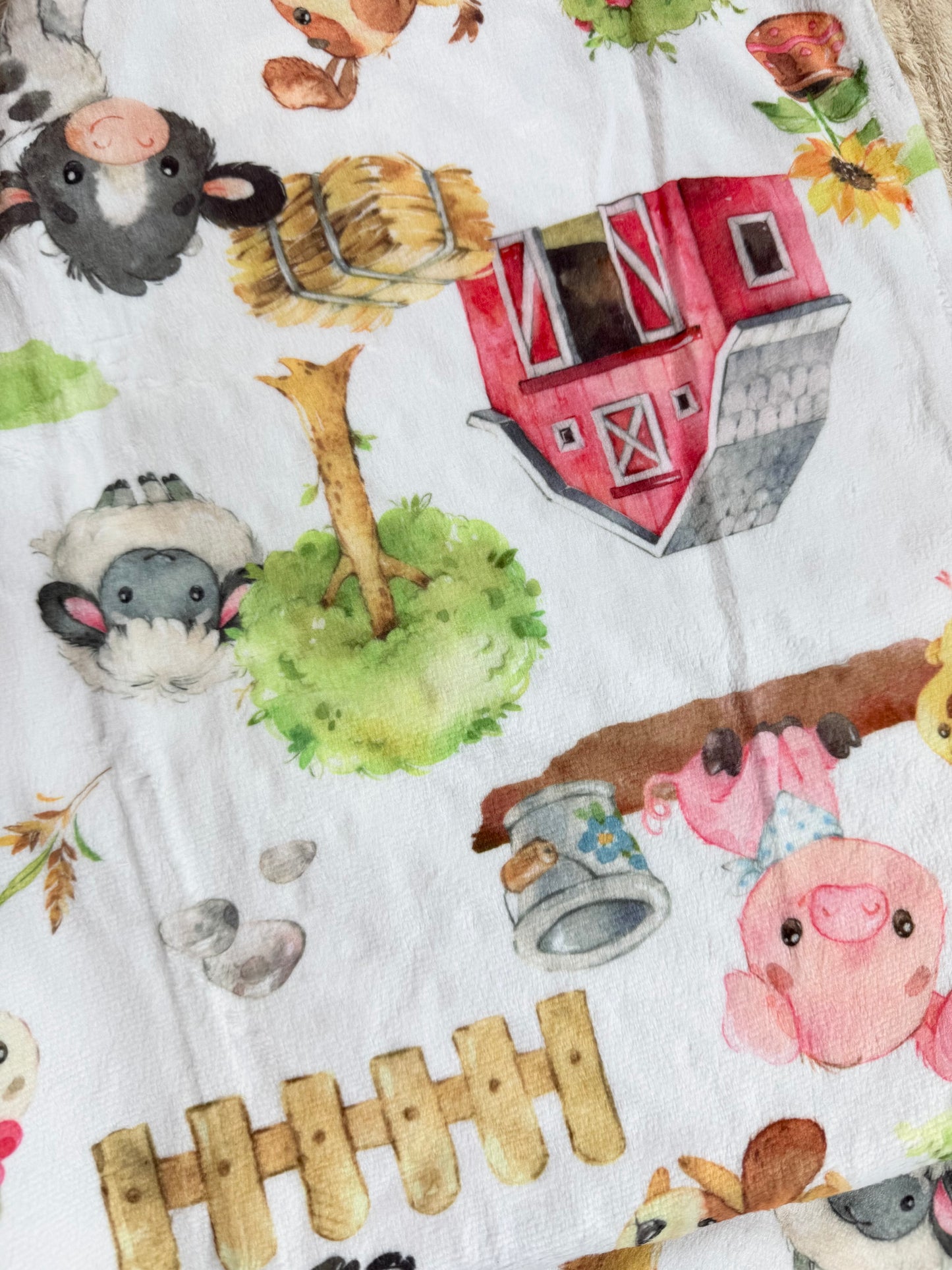 Honey Lemonade Mini Minky (Farm Animals)