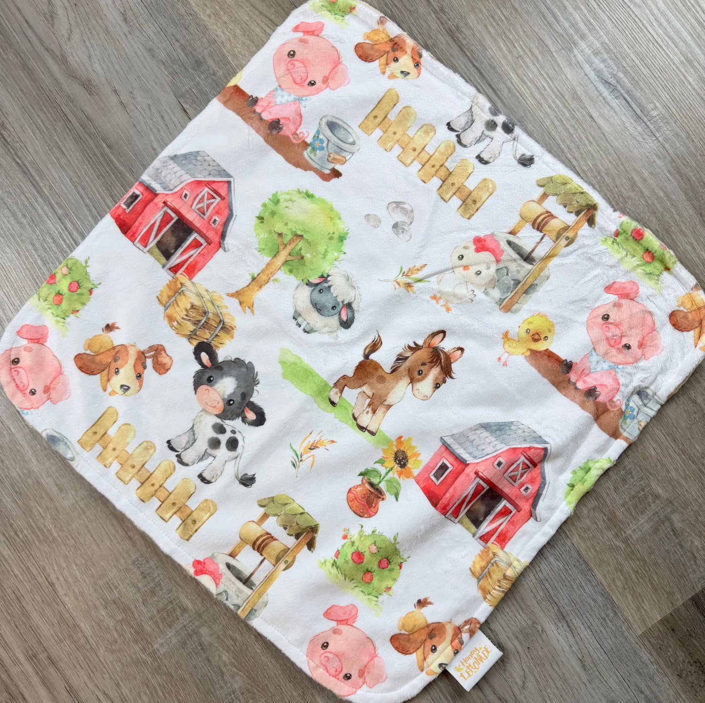 Honey Lemonade Mini Minky (Farm Animals)