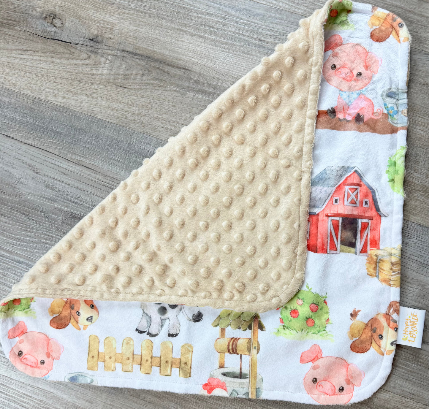 Honey Lemonade Mini Minky (Farm Animals)