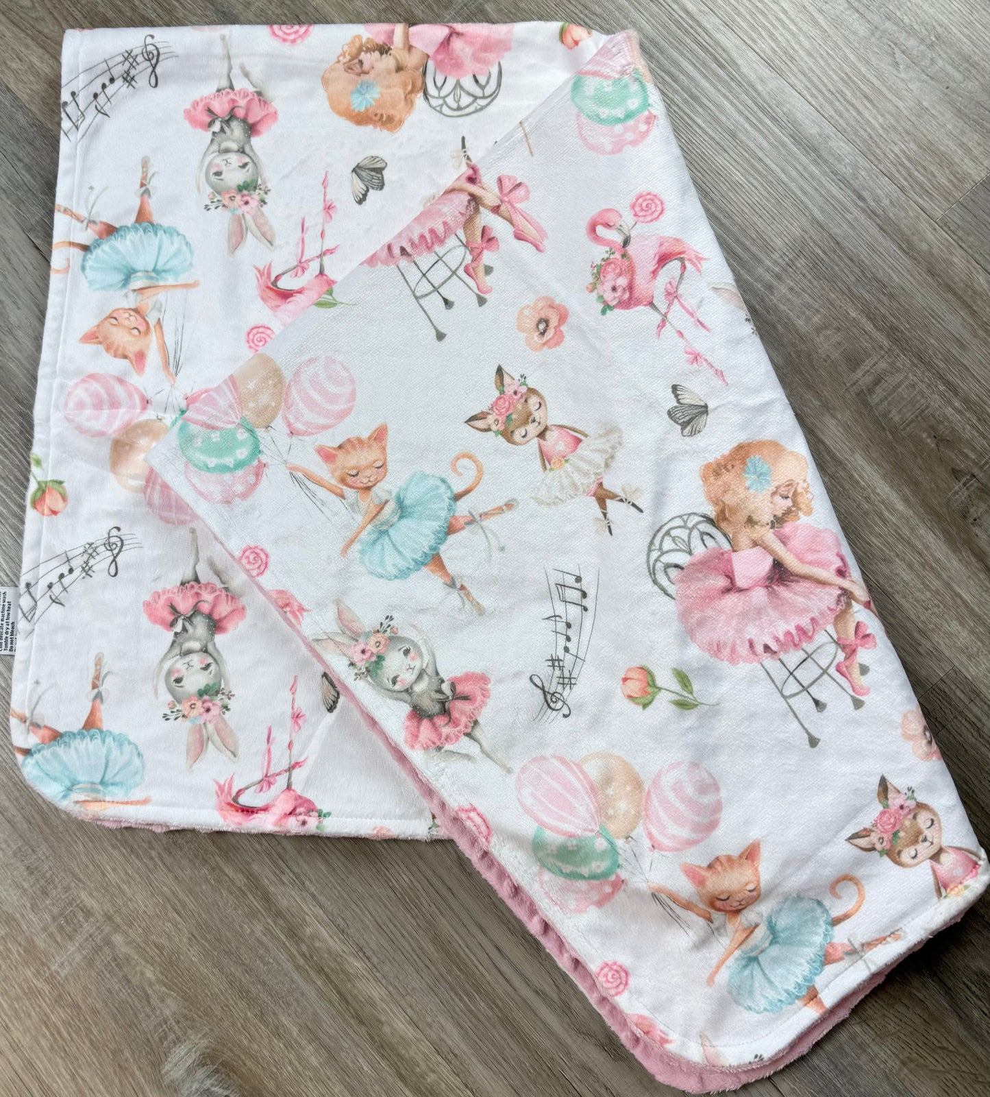 Honey Lemonade Baby & Toddler Minky Blanket (Ballerinas)