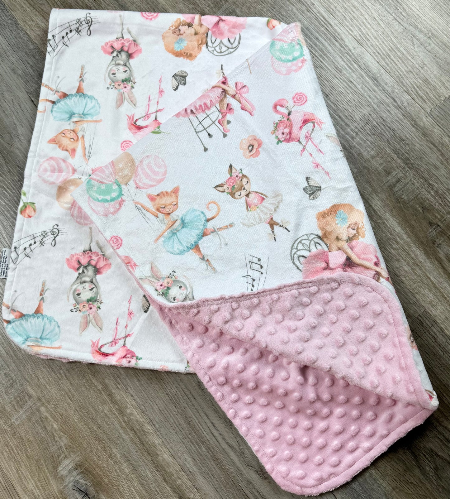 Honey Lemonade Baby & Toddler Minky Blanket (Ballerinas)