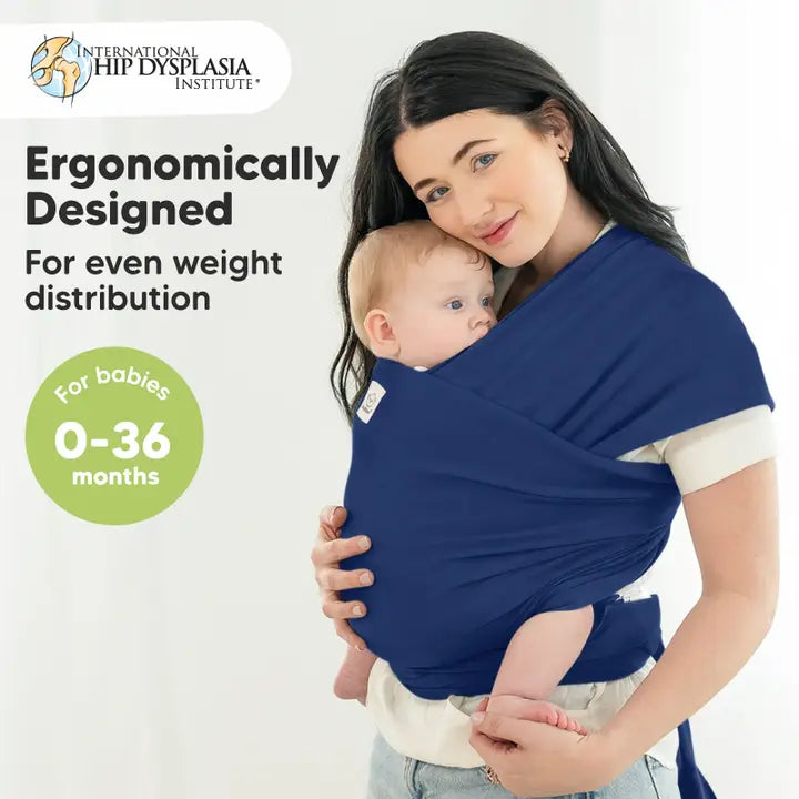 KeaBabies: Original Baby Wrap Carrier (Navy Blue)