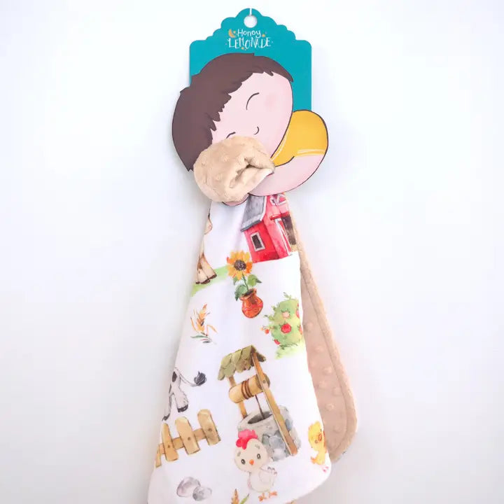 Honey Lemonade Mini Minky (Farm Animals)